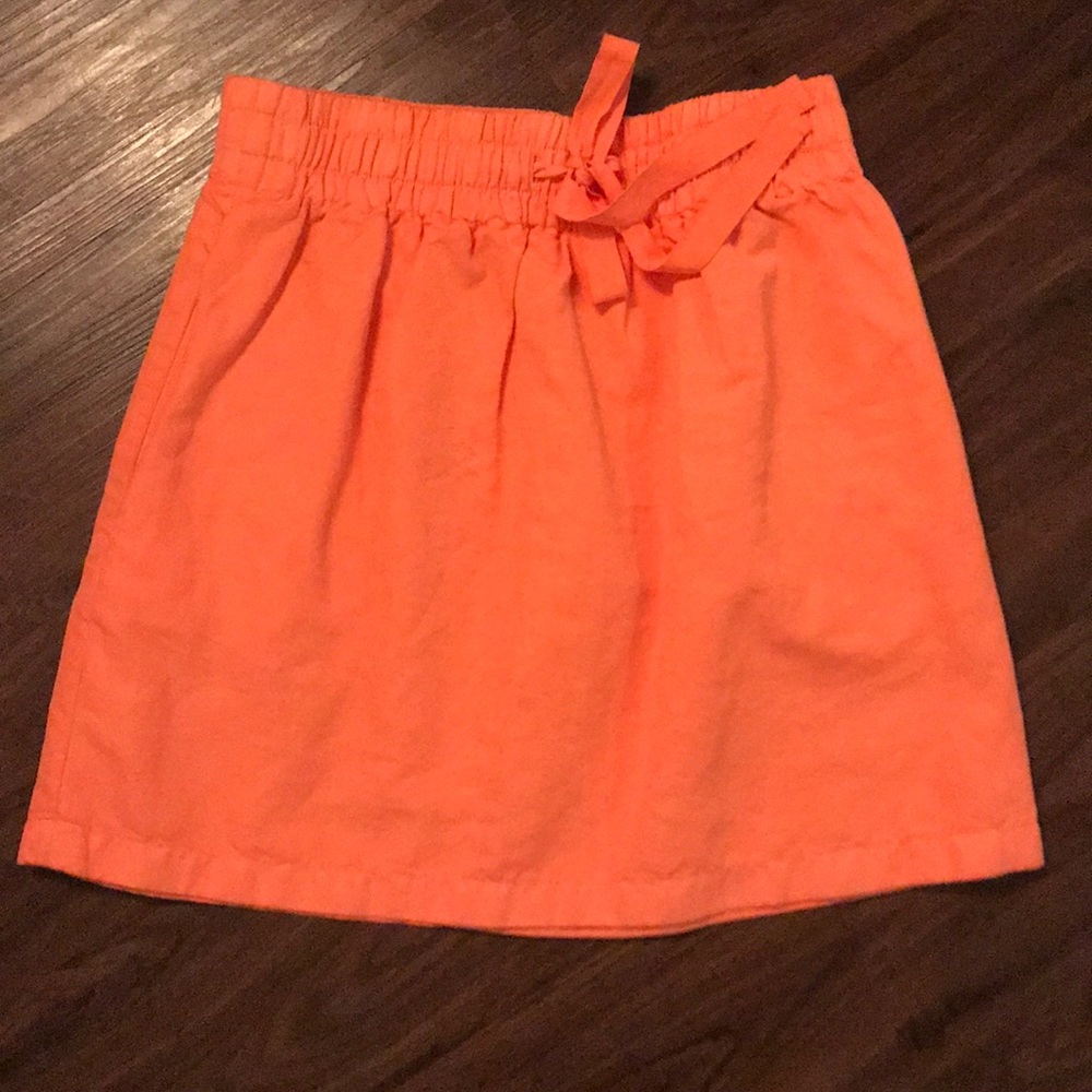 J Crew bright orange skirt